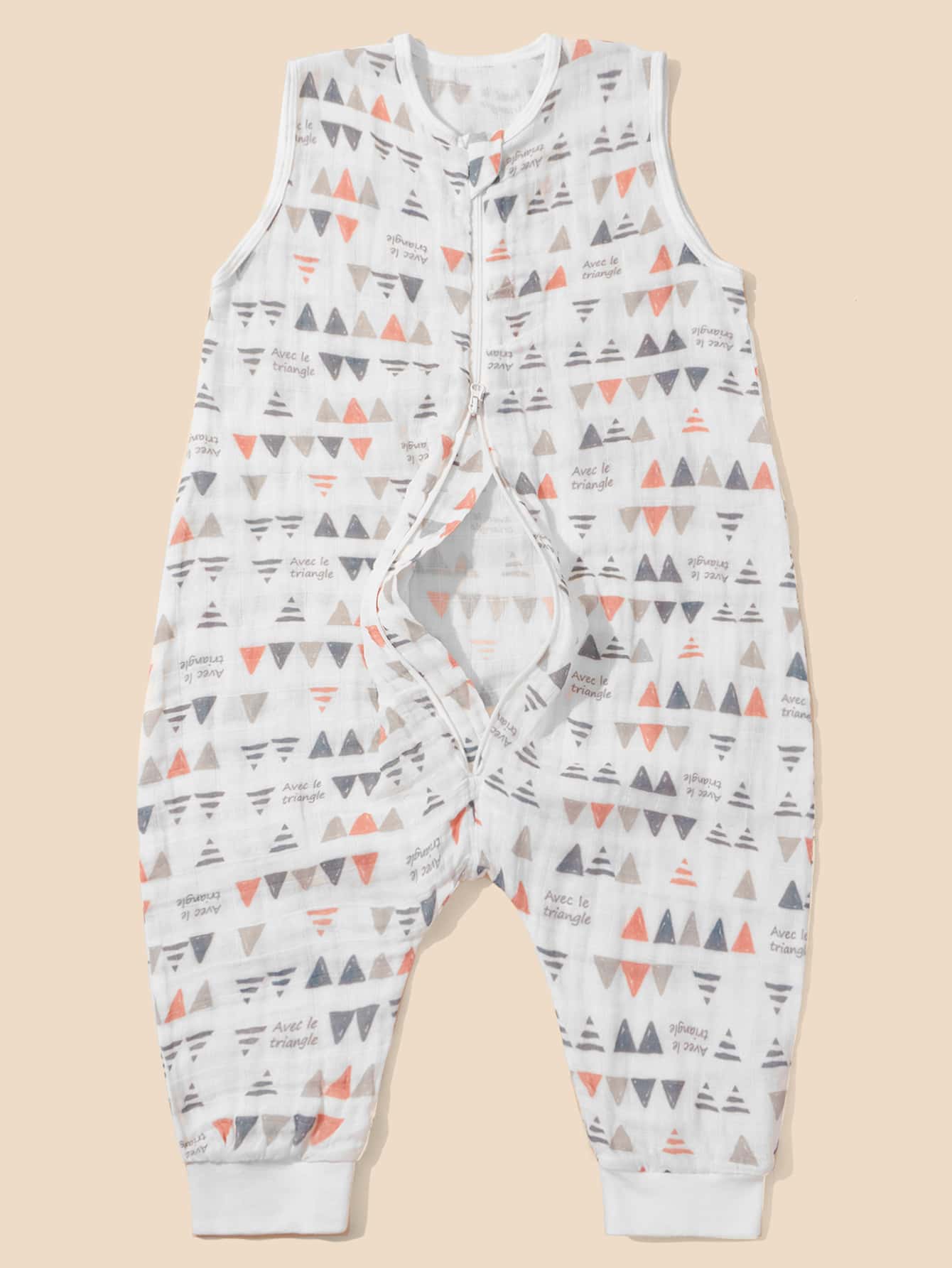 Baby Triangle Print Sleeping Bag - Multicolor - View 1