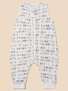 Baby Triangle Print Sleeping Bag - Multicolor - View 2