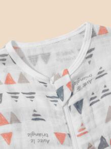 Baby Triangle Print Sleeping Bag - Multicolor - View 3
