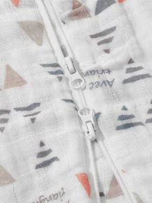 Baby Triangle Print Sleeping Bag - Multicolor - View 4