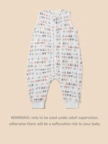 Baby Triangle Print Sleeping Bag - Multicolor - View 7