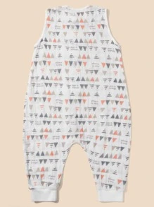 Baby Triangle Print Sleeping Bag - Multicolor - View 8