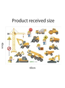 1入組PVC牆貼家用可愛卡通圖形牆貼 - 彩色 - 查看 3