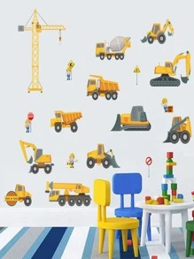 1入組PVC牆貼家用可愛卡通圖形牆貼 - 彩色 - 查看 4