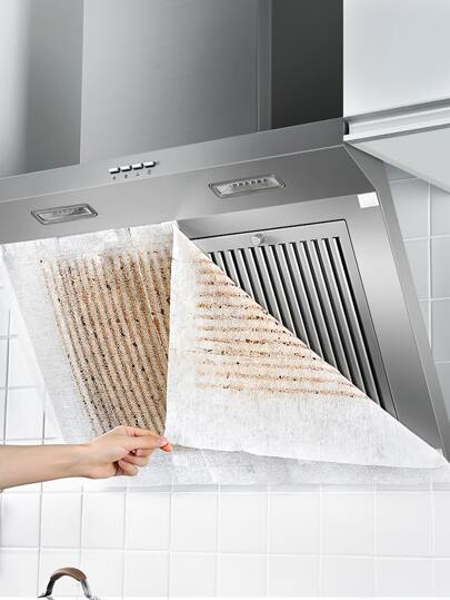 12pcs White Range Hood Filter Cloth, Minimalist Non-Woven Fabric Range Hood Filter Cloth For Kitchen Seafood Boil