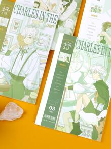 1 pieza Cuaderno al azar con estampado de dibujos animados - Multicolor - Ver 2