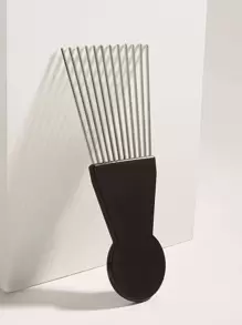 現貨髮廊油發叉梳鋼針梳子1入组黑色叉子梳子染髮梳髮梳髮廊美髮工具 - 黑色 - 查看 1