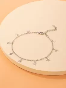 imoli Star Charm Anklet - Silver - View 4