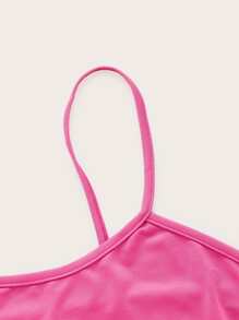 SHEIN ICON Asymmetrical Neck Cut Out Top - Hot Pink - View 3