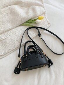 Mini Letter Graphic Drawstring Design Dome Bag