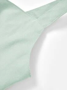 SHEIN Girls Crop Cami Top & Wide Leg Trousers - Mint Green - View 3