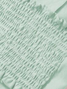 SHEIN Girls Crop Cami Top & Wide Leg Trousers - Mint Green - View 4