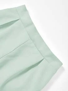 SHEIN Girls Crop Cami Top & Wide Leg Trousers - Mint Green - View 5