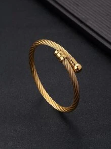 Hombres Brazalete con diseño de bola - Amarillo Oro - Ver 1