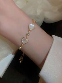 Andkiss 心和水鑽裝飾手環 - 彩色 - 查看 2