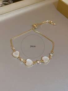 Andkiss 心和水鑽裝飾手環 - 彩色 - 查看 3