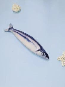 1 pieza Juguete de peluche con diseño de pez, regalo para amantes de perros/gatos y mamá de perros/gatos que ama a sus mascotas - Multicolor - Ver 1