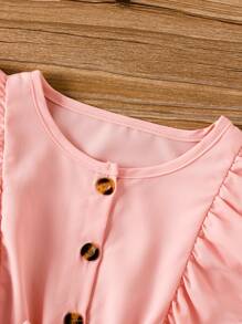 SHEIN Đầm bé gái Nơ Bướm Xù Hoa Boho - Nhiều màu - Xem 3