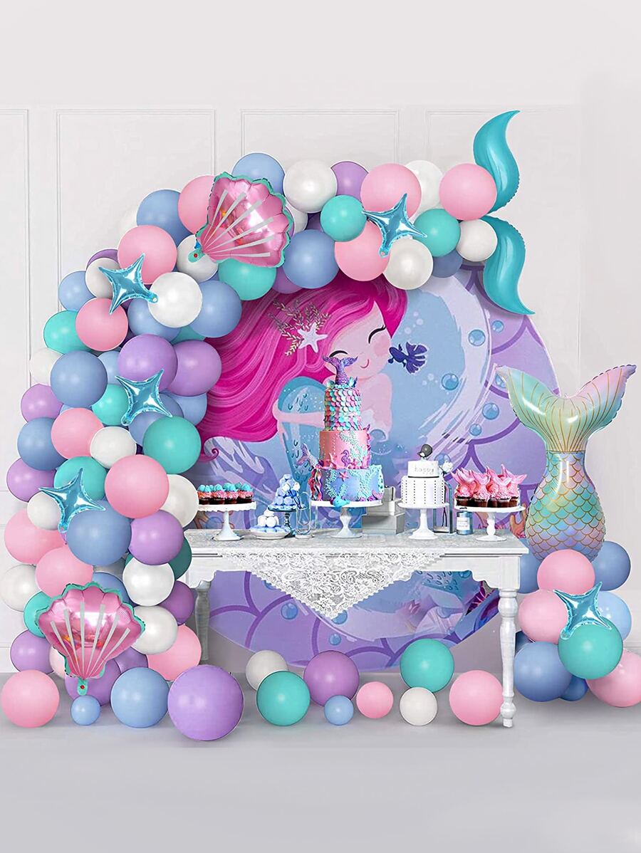 93pcs Mermaid Balloon Garland Kit - Multicolor - View 1