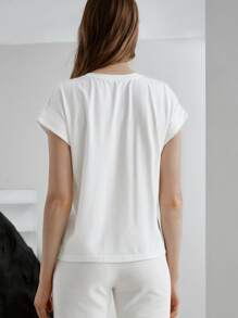 MOTF PREMIUM PRINTED BATWING SLEEVE T-SHIRT - White - View 3