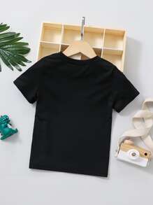 Toddler Boys Dinosaur Print Tee - Black - View 2