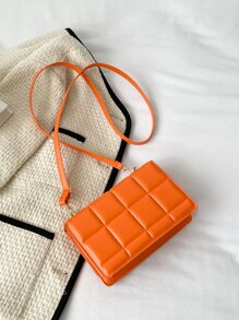 迷你熒光橙方包 - 亮橙色 - 查看 7