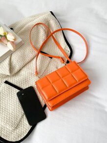 迷你熒光橙方包 - 亮橙色 - 查看 6