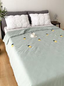 Colcha piña con bordado guateado - Verde - Ver 1