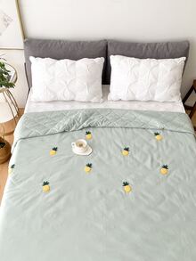 Colcha piña con bordado guateado - Verde - Ver 3