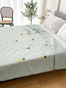 Colcha piña con bordado guateado - Verde - Ver 4