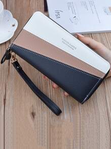 Colourblock Letter Detail Long Wallet - Multicolor - View 5