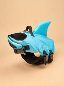 BONAPET 1pc Shark Fin Pet Life Jacket - Blue - View 5