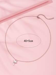 Dây chuyền hạt dừa hình cây dừa - Bạc - Xem 3