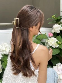 DAZY Geometric Design Hair Claw Casual Claw Clips Hair Clips Hair Jaw Clip Hair Clamps Hair Clutch Hair Catcher Clip - Gold - View 5