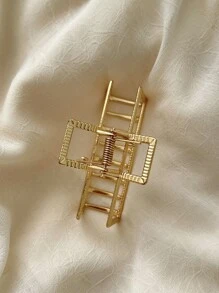 DAZY Geometric Design Hair Claw Casual Claw Clips Hair Clips Hair Jaw Clip Hair Clamps Hair Clutch Hair Catcher Clip - Gold - View 8