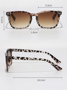 2pairs Leopard Print Frame Fashion Glasses Casual - Multicolor - View 4