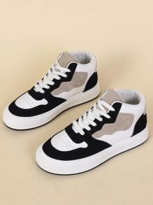 Zapatillas de skate de color combinado con cordón delantero - Multicolor - Ver 5