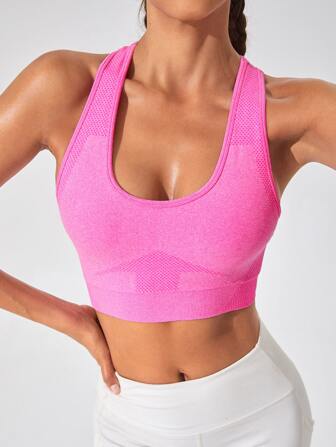 Racer Back Crop Sports Bra