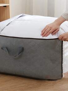 1 túi đựng quần áo dung tích lớn, túi đựng quần áo không dệt có tay cầm gia cố, túi hoàn thiện bằng vải dày, túi đựng chăn bông, khăn trải giường, túi đựng chăn có thể gập lại có khóa kéo chắc chắn, đồ trang trí cửa sổ trong suốt, đồ trang trí lễ hội, đồ trang trí phòng, đồ trang trí nhà, đồ trang trí phòng ngủ, đồ tổ chức, đồ lưu trữ tại nhà, áo phông trắng nữ, quần đen nữ, quần áo mùa đông cho nữ, váy, - Xám - Xem 5