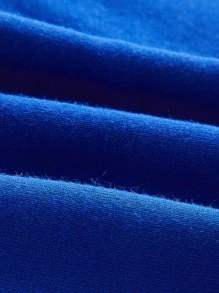 SHEIN ICON 繫帶後吊帶上衣 - 寶藍色 - 查看 5