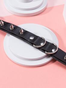 2 piezas remache Correa de mascota & cuello Conjunto - Negro - Ver 4