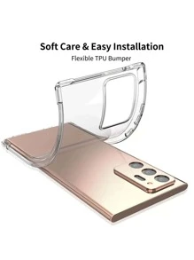 Apple Clear Phone Case Compatible With Galaxy S23 Ultra,Galaxy A14,Galaxy A52 - Clear - View 6