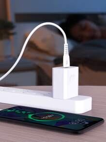 1入組微USB快充數據綫 - 白色 - 查看 2