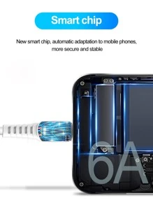 1入組微USB快充數據綫 - 白色 - 查看 4