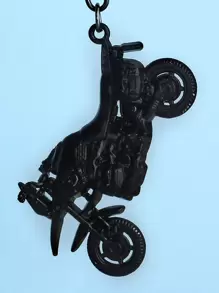 1pc Realistic Motorcycle Keychain Casual Car Accessories Bag Charm School Cute Goth Y2k Bag Accessories Lanyards With Id Holder Car Accessories Bag Charms Christmas Gift - Black - View 3