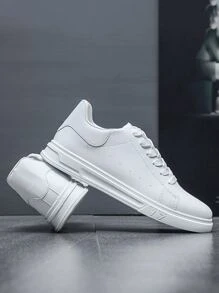 男士極簡前綁帶運動戶外運動鞋 - 白色 - 查看 3