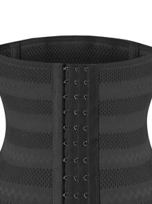 Chevron Stripe Waist Trainer - Black - View 3