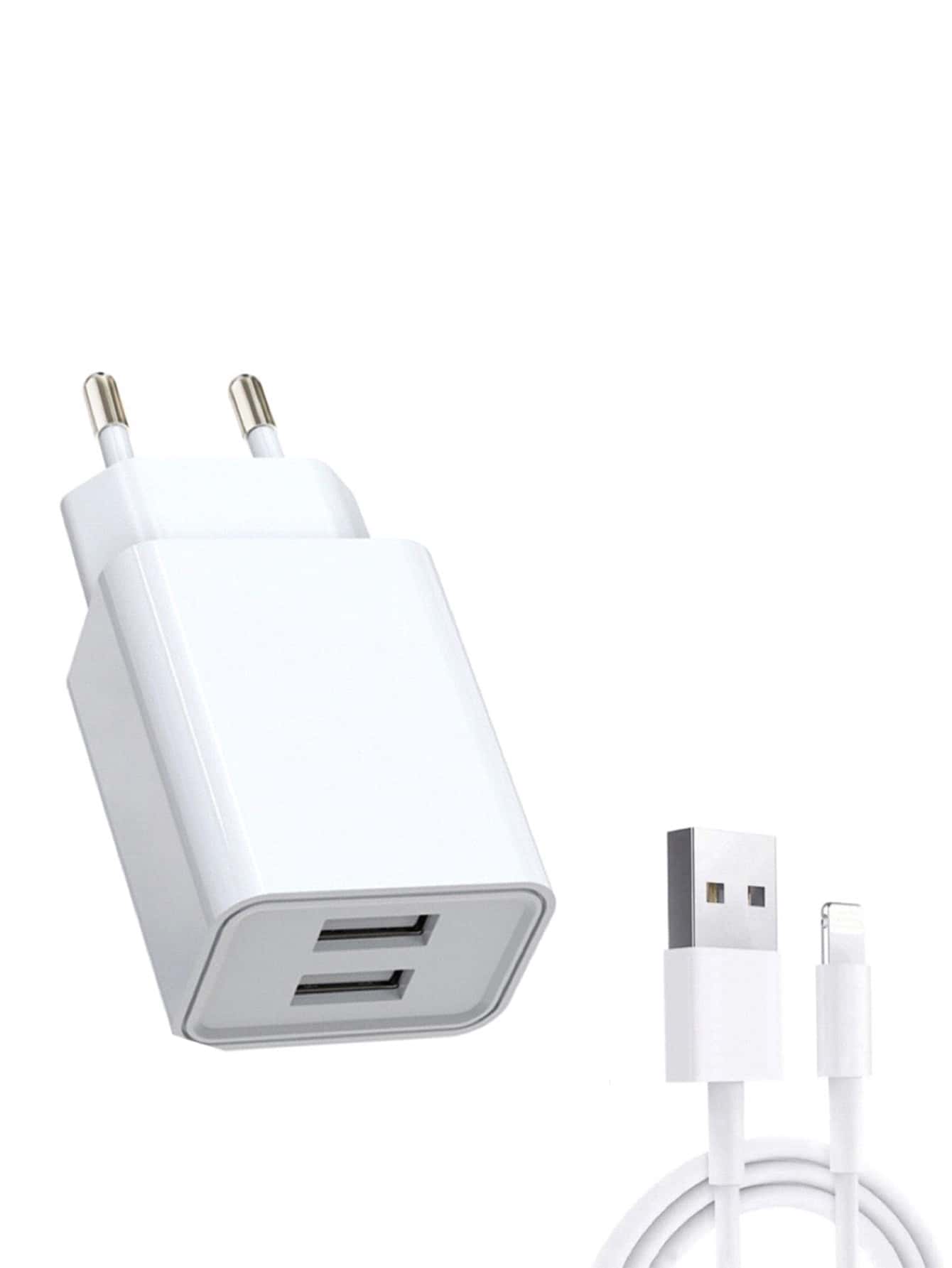 1pc Charger Head & 1pc Data Cable Compatible With iPhone