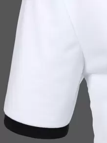Manfinity Homme Men Contrast Trim Polo Shirt - White - View 4