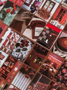 50 cái giấy chất liệu in hoa hồng - Nhiều màu - Xem 1